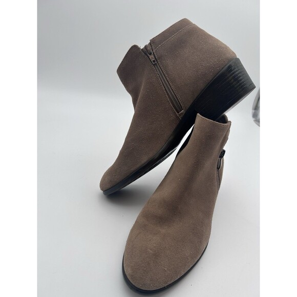 Aerosoles Women’s Mythology Tab Suede Ankle Booties Double Zip Size 10 - Picture 4 of 6